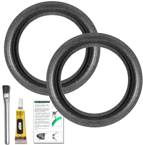 North Speaker Parts 10 Foam Woofer Speaker Light Surrounds Repair Kit Glue UK