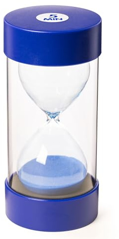 Jumbo Sand Timer for Kids - Colourful and Attractive - Easy-to-Operate Visual Learning Tool (5 Min - Blue)