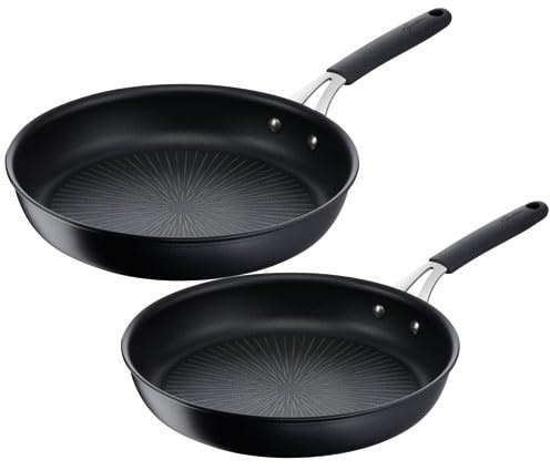 Lagostina Tempra Antiaderente Titanium Set 2 Padelle con 1 Manico 24 + 28 cm Alluminio