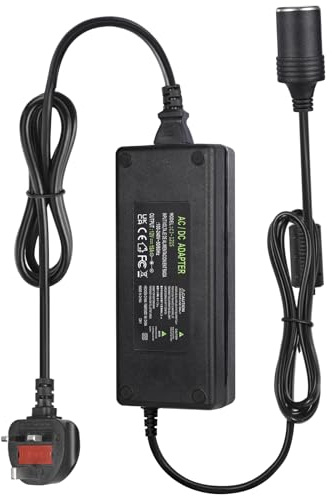 AC to DC Converter, 100V ~ 240V to 12V 15A 180W, Car Cigarette Lighter Socket AC/DC Power Supply Adapter Transformer for Tire Inflator, Refrigerator, Vacuum Cleaner and Other Devices