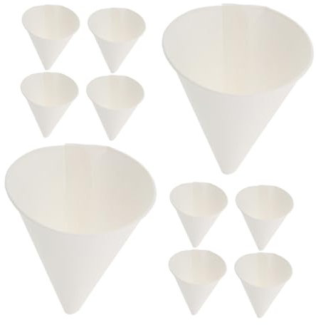 Kit D'entonnoirs à Huile Jetables 100 Pièces en Papier Blanc