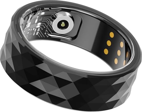 Smart Ring Android Smarring per uomo donna fitness tracker anello cardiofrequenzimetro iOS Smartring Fitness Ring Tracker Tracker Finger Tracker Salute Contapassi Calorie Oro