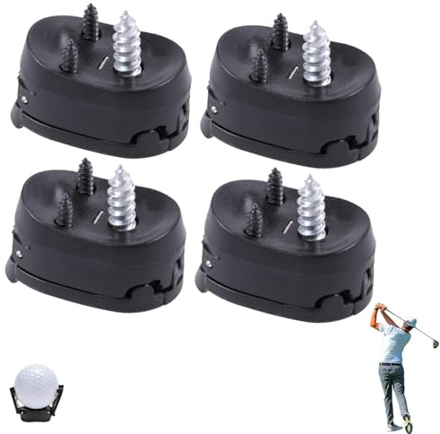 Syylqyr 4 Pcs Golf Ball Grabber, Golf Ball Picker Upper Putter Ball Retriever Foldable Portable Golf Accessories Color Black