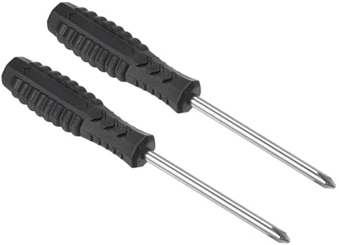 TOP-VIGOR Mini Phillips Screwdriver 5mm Cross Head 145mm Length 2pc | Small Precision Screwdrivers with Non-slip Handle for Electronics, Glasses, Watch, Computer and Small Appliance Repair