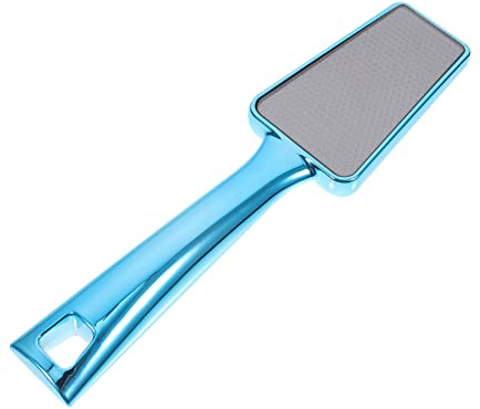 Lima de Pie de Vidrio Nano Abs Azul, Removedor de Callos Trapezoidal | Doble Cara, Mango Ergonómico, Uso Doméstico y Profesional, Exfoliación y Suavizado Piel