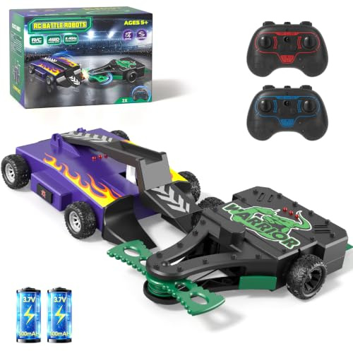 Ferngesteuertes Battle Roboter für Kinder 5-12 Jahre, RC Fighting Roboter | RC Auto mit 360° Drehung & Waffen, Interaktives Ferngesteuertes Spielzeug Geschenke für Jungen ab 5 6 7 8 9 10 11 12 Jahren