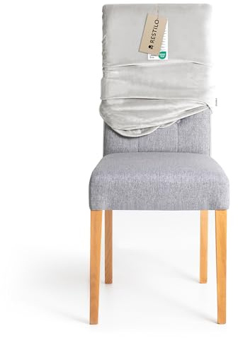 RESTILO Funda elástica para silla de tamaño universal, extraíble y lavable, funda para silla de comedor, funda elástica para comedor, restaurante, hotel, banquete, boda, fiesta, sento gris