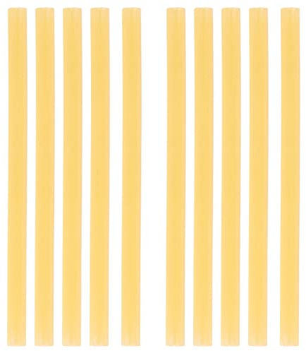 Hot Melt Glue Sticks 10Pcs Strong Adhesion High Strength Rubber Adhesive Sticks for DIY Crafts Home Repair Wood Bonding 11x200mm (Yellow)