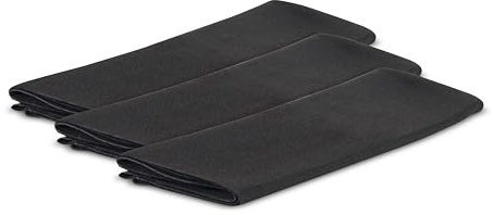 Dynavox Chiffons de nettoyage pour disques vinyles MFC6, chiffons en microfibre antistatiques, élimination efficace de la poussière des disques vinyles, 32 x 32 cm, lot de 3, noir