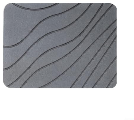 Tappetino assorbente in diatomite con base antiscivolo per piatti e utensili da cucina, vassoio di asciugatura dell'umidità con assorbimento rapido e design facile da pulire