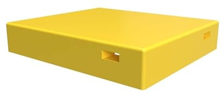 LYSON Hoher Außendeckel für Bienenstock Bienenbeute Optima Styropor Dadant Blatt Langstroth (GELB) mit Belüftung, Höhe 97mm