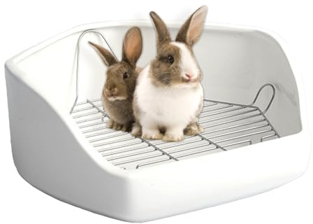 Bac à litière pour Petits Animaux, bac à litière pour Lapin,Poêle d'angle pour Petits Animaux,Petit Pot d'entraînement pour de Compagnie, bac à d'intérieur en Forme de pentagone pour p