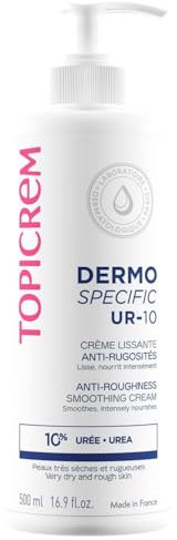 Topicrem - UR 10 DERMO SPECIFIC - Crème Lissante Anti-Rugosités - Corps, Lisse et Nourrit Intensément- Peaux très sèches et rugueuses, Fabrication Française - 500 ml