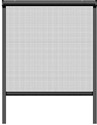 Schellenberg 70895 Fiberglas Fliegengitter mit Rahmen & Kassette aus Aluminium Insektenschutzrollo für Fenster