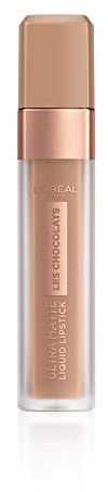 L’Oréal Paris Infaillible Ultra Matte Les Chocolats in Nr. 844 Sweet Tooth, Flüssig-Lippenstift mit Ultra-Matt-Finish und Schokoladen-Duft, 8 ml