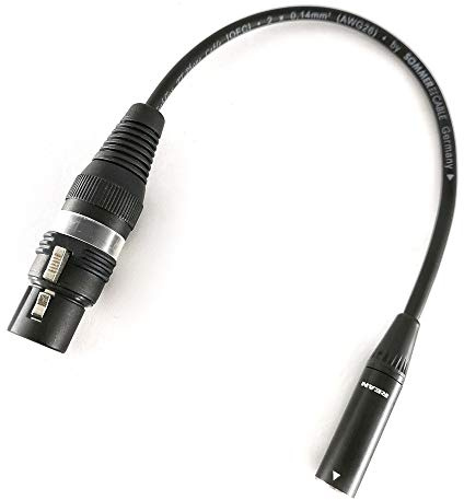 Selected Cable Mini-XLR 30cm Audio-Adapter auf XLR Buchse Blackmagic Kamera Adapterkabel 3-pol - SC-AK-REAN-mXLR-XLR-0030