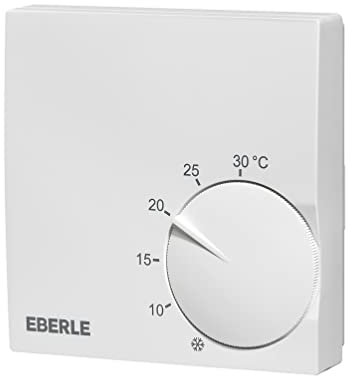 Eberle Raumregler Aktivweiß (extra Flach, Temperaturregler von 5 - 30 Grad) 131170151600