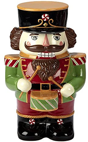 Certified International Holiday Magic Nutcracker 3-D Cookie Jar, 56 oz.