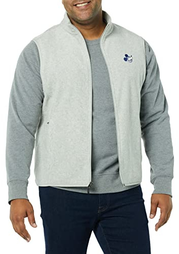 Amazon Essentials Disney | Marvel | Star Wars Men's Insulated Polar Fleece Vests, Happy Mickey, Large