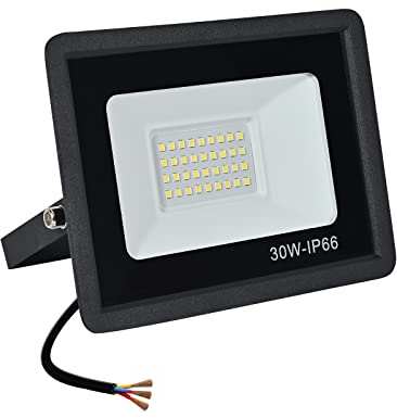 Focos LED exteriores 30W, 3000LM IP66 6000K Foco Lideró Ahorro Energético