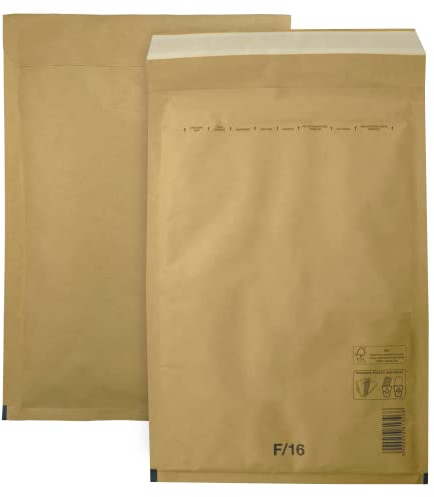 Netuno 10 Buste Spedizione Imbottite Marroni F/16 (240x350 mm) Con Bolle Aria, Carta Marrone per Imballaggio, Pluriball Grandi