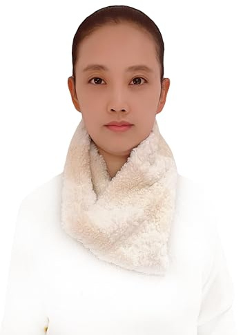 Lina & Lily Bufanda Tubular Unisexo Mujer Hombre Invierno de Pelo Sintético (Blanco)