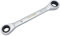 DAKCOS 10x13mm Combination Ratchet Spanner 2-in-1 Double End Ring Ratchet Spanner Ratchet Ring Wrench CR-V with Matt Chrome Finish