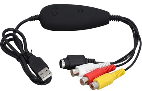Carte de Capture Vidéo VHS DVD Maker, Périphérique de Carte de Capture Vidéo USB 2.0 pour XP, 2000, 7, 8, Prend en Charge DVD+ ‑R RW, DVD+ ‑VR et DVD