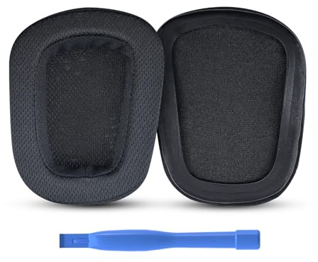 Ersättnings Öronkuddar för Logitech G733 / G335 Lightspeed Wireless Gaming Hörlurar från MMOBIEL - Mesh Fabric Hörlurskuddar - Earpad Cushions – Svart