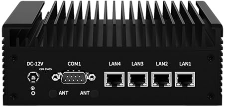 HSIPC Alder Lake N100 Quad Core Firewall Micro Appliance, Mini PC, Routeur avec DDR5 8G RAM 128G SSD, 4*i226-V RJ45 Port AES-NI