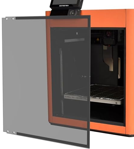 BIQU Panda Door für Bambu-Lab X1C X1E P1S P1P 3D-Drucker | Bruchsichere Fronttür für Bambulab X1 P1 Series Drucker, Schwarz/Dunkelglas