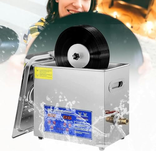 LYJYUJIE Ultrasonic Cleaner 6L Portable Ultrasonic Cleaner Of 1.6 Gal Vinyl Disks Of 304 Stainless Steel Dishwas