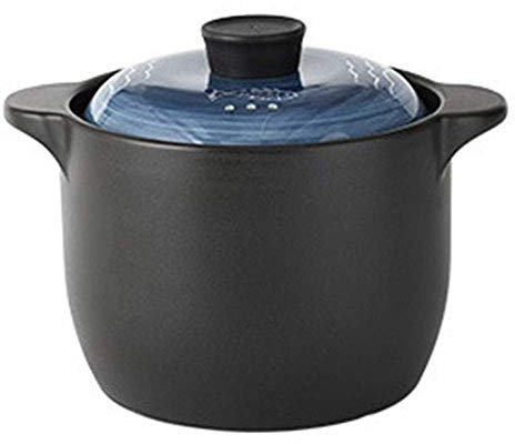Cacerola de Cerámica con Tapa, Cazuela de barro Cazuela de barro Cazuela de barro Cazuela de cerámica Aislamiento, Saludable y Ahorro de energía Sartén antiadherente 2.5L_A Capacidad (A Capacidad 2.5