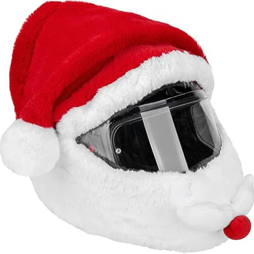 Gxdamxz Motorradhelm Überzug, Helmüberzug Motorrad Deko, Plüsch Helm Cover für Männer & Frauen