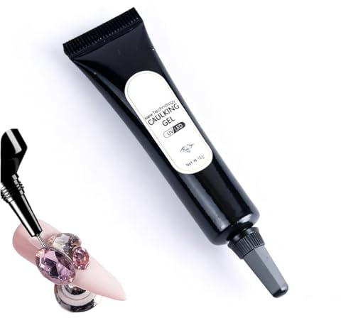 HAMKU 1 Pezzi Colla Strass Unghie, 15g Colla per Unghie Finte, per Nail Art Strass Charms Nail Gems per Fai Da Te