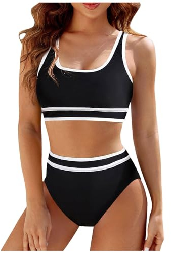Speed Bikini Set da Donna in Due Pezzi, Costume da Bagno Sportivo da Donna, Bikini da Nuoto, Sport, 2 Pezzi, Bustier per Piscina Costumi da Bagno Comodo