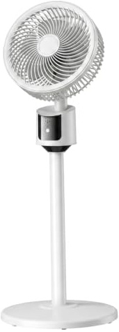 Xweptuy Piedestal-fläktar justerbar, 3 hastigheter stående fläktar för sovrum, tyst stående fläkt med USB-ström, 5 m luftcirkulation – vit #1
