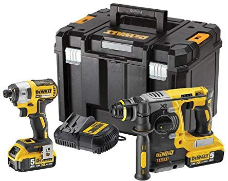 Dewalt DCK2532P2 XR Bohrhammer und Schlagschrauber mit 2 x 5,0 Ah Batterien, mehrfarbig, Einheitsgröße