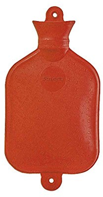 Sänger Wärmflasche Naturgummi Wärmeflasche Bettflasche Wärmekissen, 1,5 Liter, rot