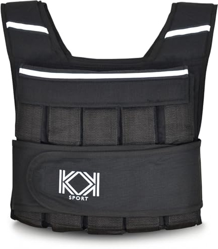 KK Weighted Vest 10kg, 20kg Adjustable Fitness Strength Training Workout Exercise (20kg)