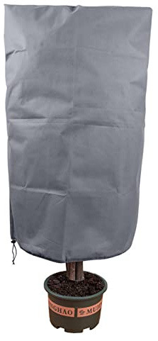 Orgrul Winterschutz Kübelpflanzensack Grau Pflanzenschutz Winter Winterschutz für Kübelpflanzen, Palmen und andere Pflanzen, Reissfest, UV-Stabil, Wiederverwendbar und Stark (3)