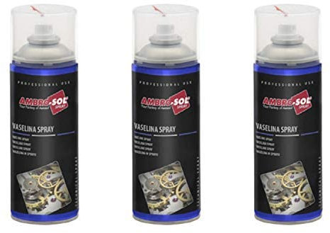 Bomboletta di Vasellina Spray 400 ml Olio Tecnico di vaselina, Lubrificante, Anti-ossidante, Protettivo, Incolore e inodore Varie Quantità (3)