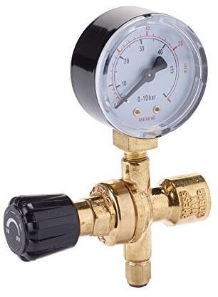 Draper 130bar Gas Bottle Regulator with Gauge | MIG & TIG Welding Accessories | Bullnose Connector | Compatible with Co2 Cylinders | 70135