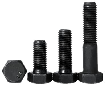 C'EsTBon LINGFE 5 stücke M7 Kohlenstoffstahl Sechskantschraube Außen Sechskantbuchse Kopf Bolzen Schwarz 8. 8g din933 1. 2mm-40mm Länge Joyous (Size : M7x16mm (5Pcs))