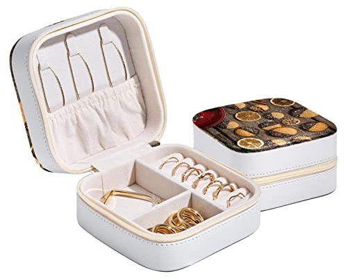 Scatola di immagazzinaggio dei monili di viaggio Caso dei monili di pan di zenzero Biscotti di cioccolato Bordo di legno per