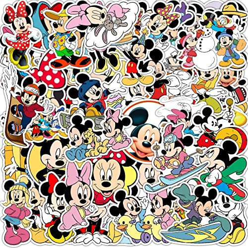 50 Pcs Mouse Stickers for Laptop, Bumper, Skateboard, Water Bottles, Computer, Phone, Guitar, Cartoon Stickers for Kids Teens Adult