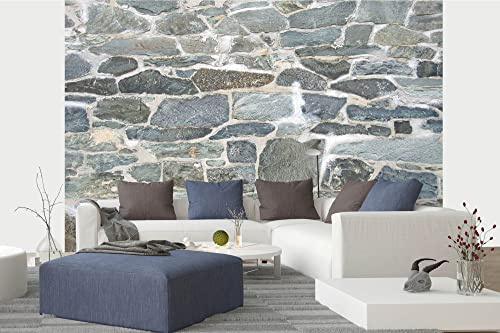 Vlies Fototapete ALTES STEINMUSTER 375 x 250 cm (inkl. Kleister) - Vlies Tapete, Wandtapete, Wandbilder - Tapete für Wohnzimmer Schlafzimmer, Büro, Küche - Montagefertig