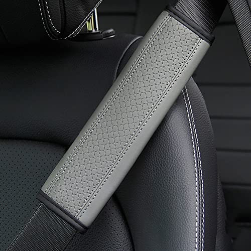 2 StüCk Auto Gurtpolster für Cupra Ateca/Born/Formentor/Leon/TCR/E-TCR, Auto Gurtschutz Schulterpolster Komfort Seat Belt Padding Innenausstattung,- Gray