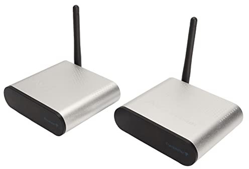 Septpenta Receptor de Transmisor AV, Banda ISM de 5,8 GHz, 8 Canales en Funcionamiento, Distancia de Transmisión de 300 M 100-240 V Adecuado para VCD, DVD, IPTV, DVR, Receptor de Satélite(EU)