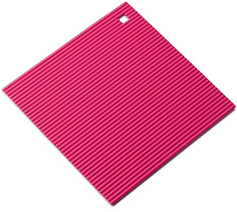 Zeal Silicone Trivet Mat Kitchen Worktop Protector for Hot Pots and Pans (22 x 22cm) – Heat Resistant Mat, Non Slip Square Trivet, Neon Pink